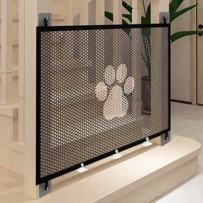 Mesh Pet Gate, Retractable Stair Barrier, Breathable Safety Fence, Detachable Lightweight Frame, Home Divider Tool, Ideal for Indoor, Outdoor, Patio, Porch, Stairway Use