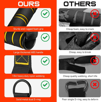 RENRANRING Gym Exercise Handles, Replacement Handle Attachments for Cable Machine Pulleys, Resistance Band and Strength Trainer, Pull Down Workout Accessories, Home Gym Add On Equipment
