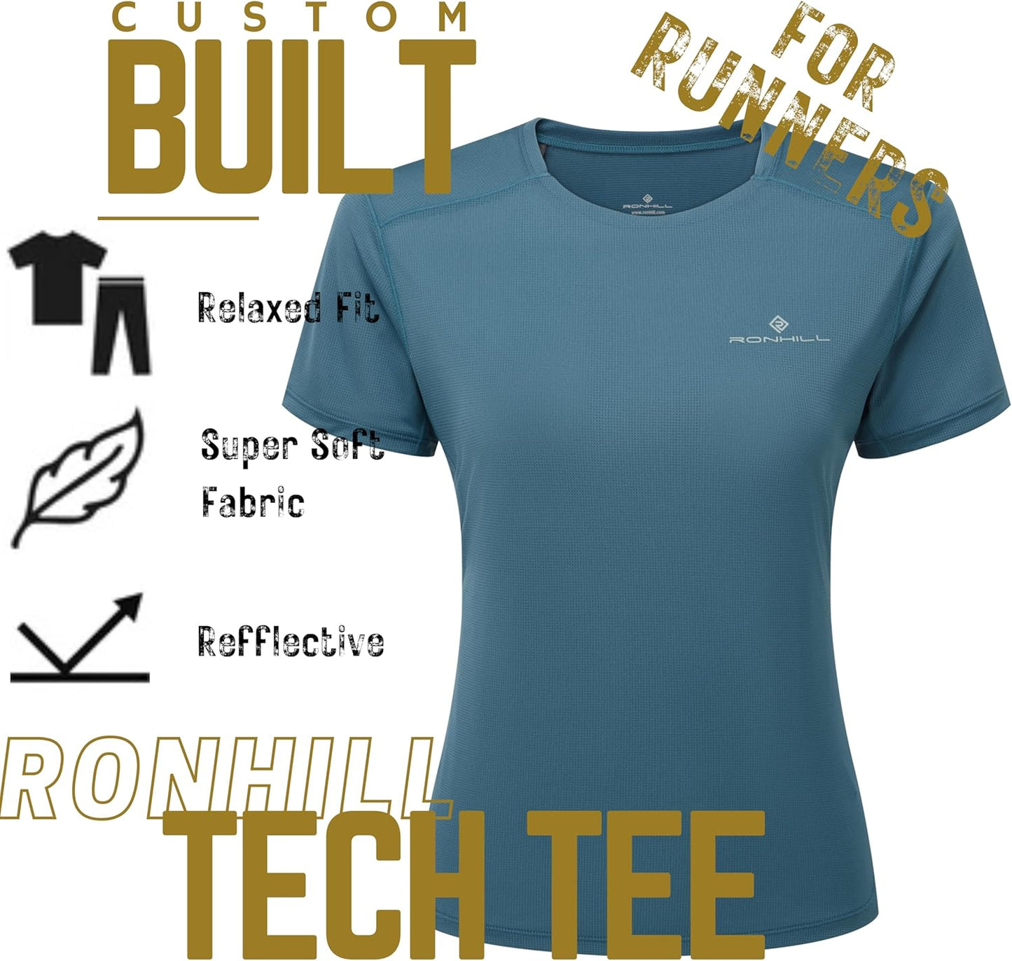 Ronhill Wmn's Tech S/S Tee Shirt, Multicoloured, 42 Women