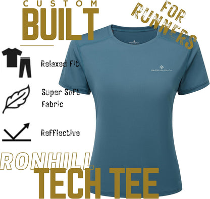 Ronhill Wmn's Tech S/S Tee Shirt, Multicoloured, 42 Women