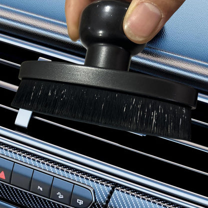 Car Dust Removal Brush, Interior Cleaning Tool, Detailing Polishing Brush, Soft Bristles, Compact Ergonomic Grip, Vehicle Maintenance And Auto Care, 3.55x2.64 Inches