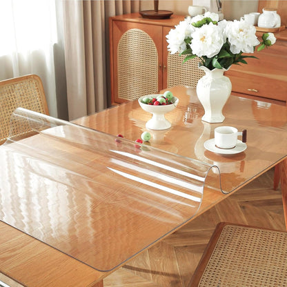 OstepDecor Clear Table Cover Protector, 1.5mm Thick 40 x 96 Inch Table Protector for Dining Room Table, Plastic Table Cover, Clear Table Protector, Dining Table Cover, Clear Table Cloth Table Pad
