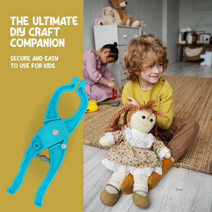 LOVE YOU Studio Safety Eye Snapper Amigurumi Tool - Crocheting Auxiliary Kit for Attaching Large and Small Eyes Noses to Doll Stuffed Animals - Crochet Clamp Attachment Pliers Specialty Accessories