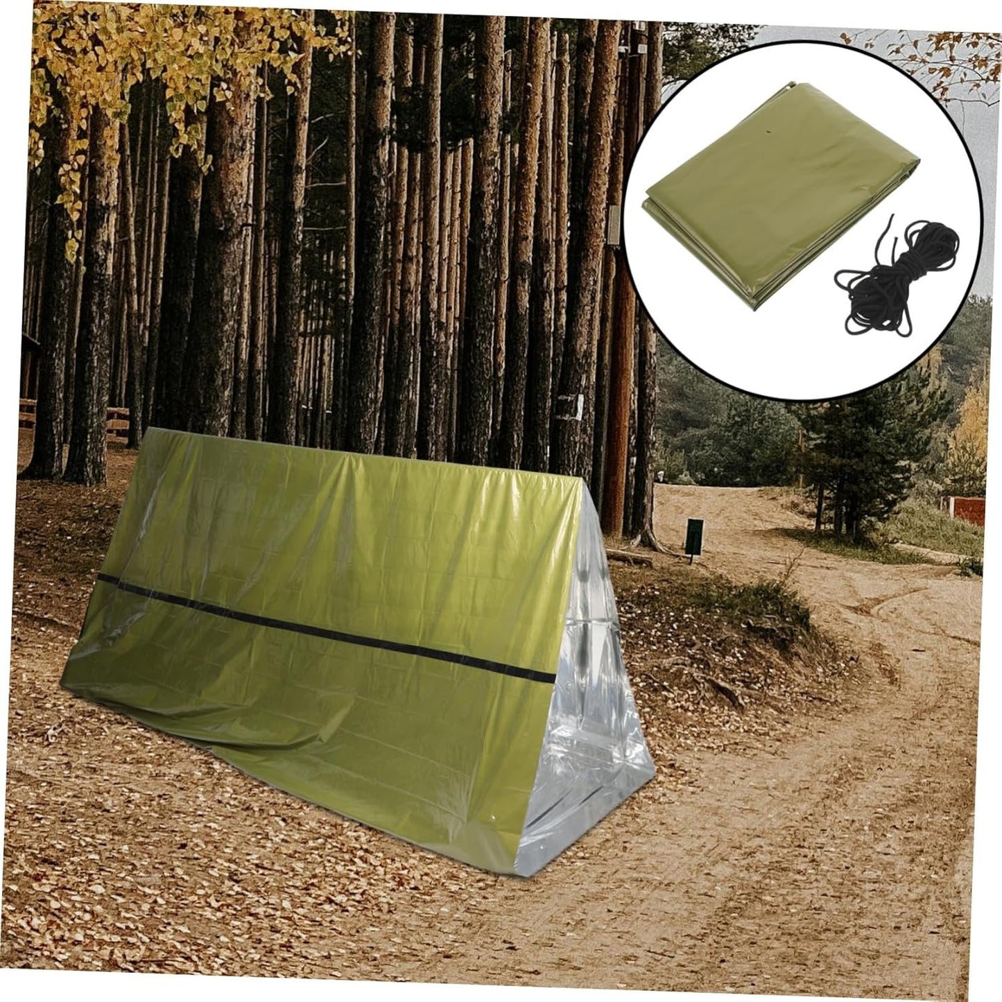 HONMEET Thermal Insulated Emergency Tent Bag for Camping Hiking Rescue Windproof Cover