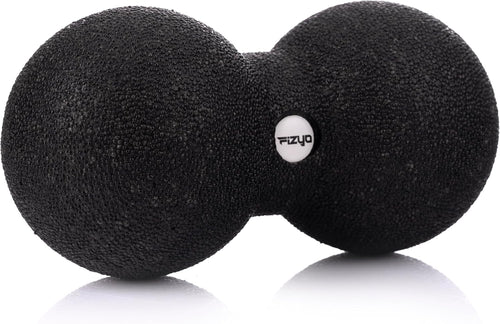 FIZYO Double EPP Massage Ball 24x12cm - Large Muscle Massager for Back, Neck, Legs and Trigger Point, Physical Therapy, Yoga, CrossFit, Pilates, Recovery and Rehabilitation (Black)
