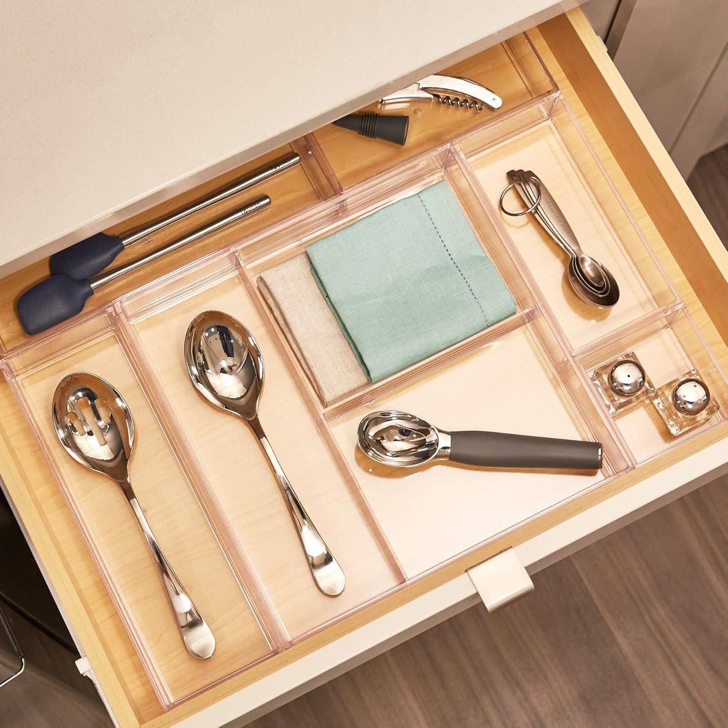 iDesign Clarity Plastic Drawer Organizer, Storage Container for Cosmetics, Makeup, and Accessories on Vanity, Countertop, Bathroom, or Cabinet, 8" x 4" x 2", Clear
