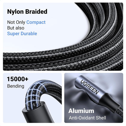 UGREEN Headphone Adapter for iPhone MFi Certified Lightning to 3.5 mm Earphone Jack Male to Female Braided Audio Aux Stereo Cable Connector Dongle for iPhone 14 13 12 SE 11 Pro Max, XS XR Plus, Gray