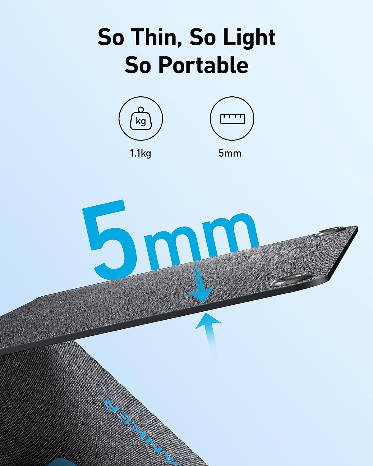 Anker Solix PS30 Solar Panel, 30W Foldable Portable Solar Charger, IP65 Water and Dust Resistance, Ultra-Fast Charging, Charges 2 Devices at Once, for Camping, Hiking, and Outdoor Activities.