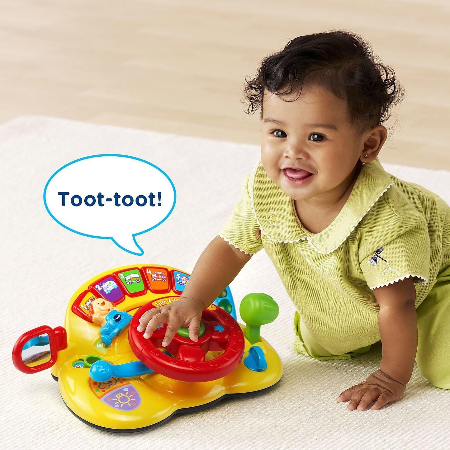 VTech Turn and Learn Driver - Role Play Educational Driver Toy -166600 - Yellow