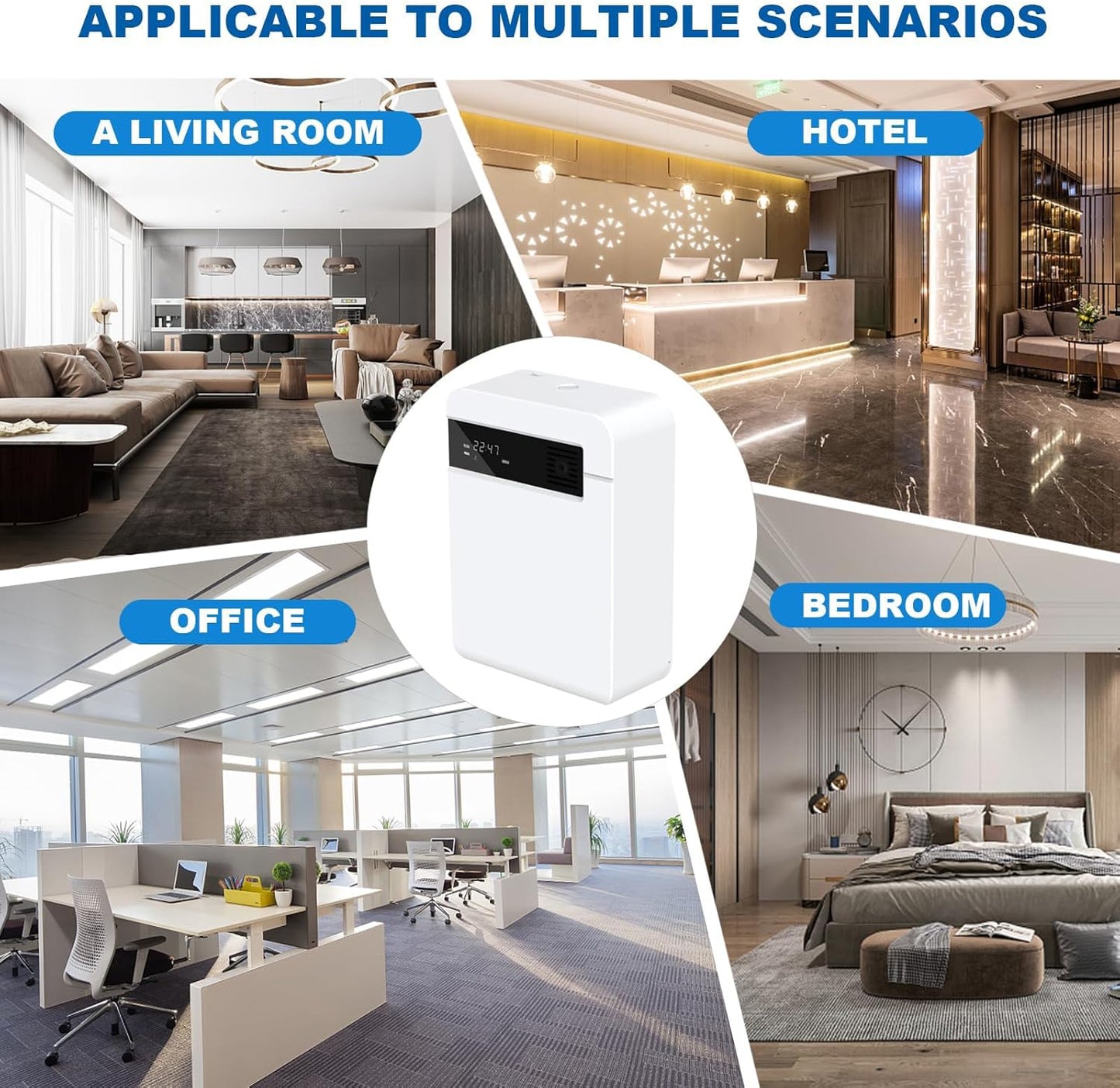 Smart Scent Air Machine for Home, Scent Air Machine with Nebulizing, 180 ML Oil Bottle App Control&Timer, Covering 60-100㎡, WiFi Aromatherapy Diffuser for Home, Office, Hotel