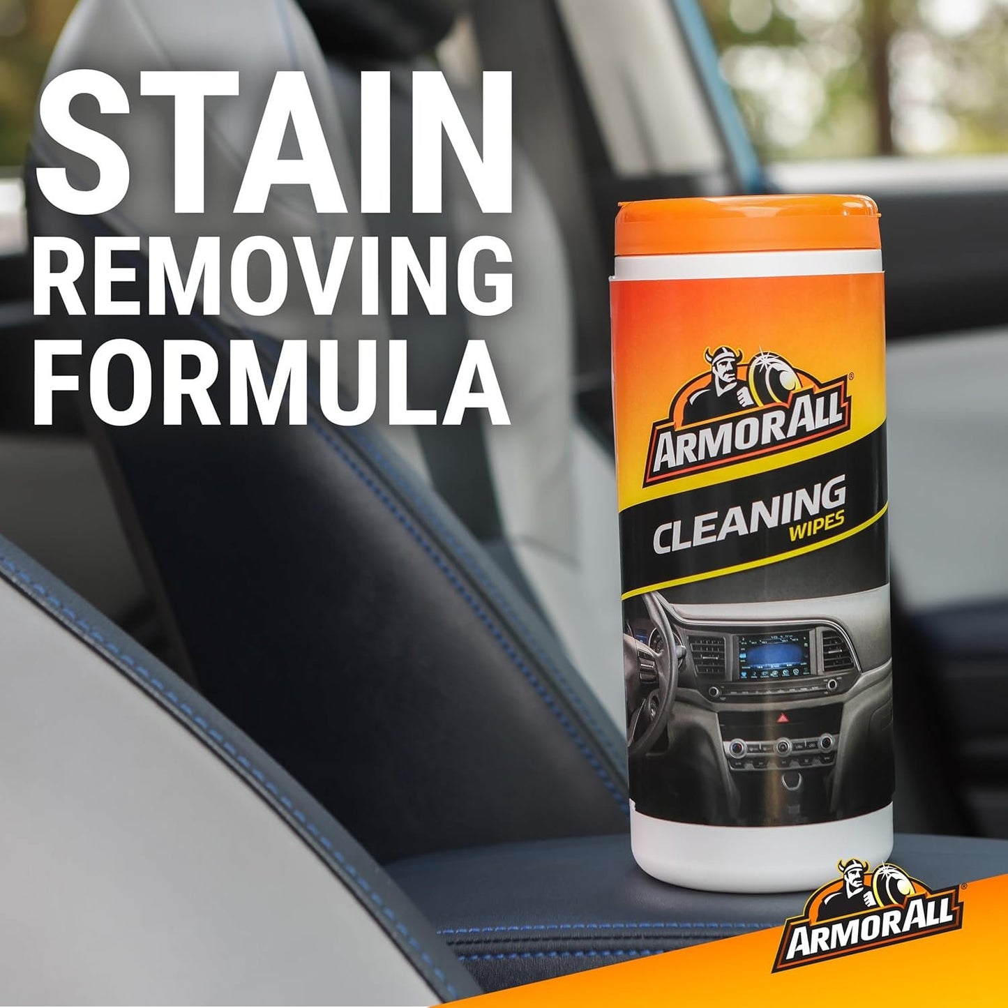 Armor All Car Interior Cleaner Wipes, Car Interior Cleaning Wipes for Dirt and Dust in Cars, Trucks and Motorcycles, 25 Count