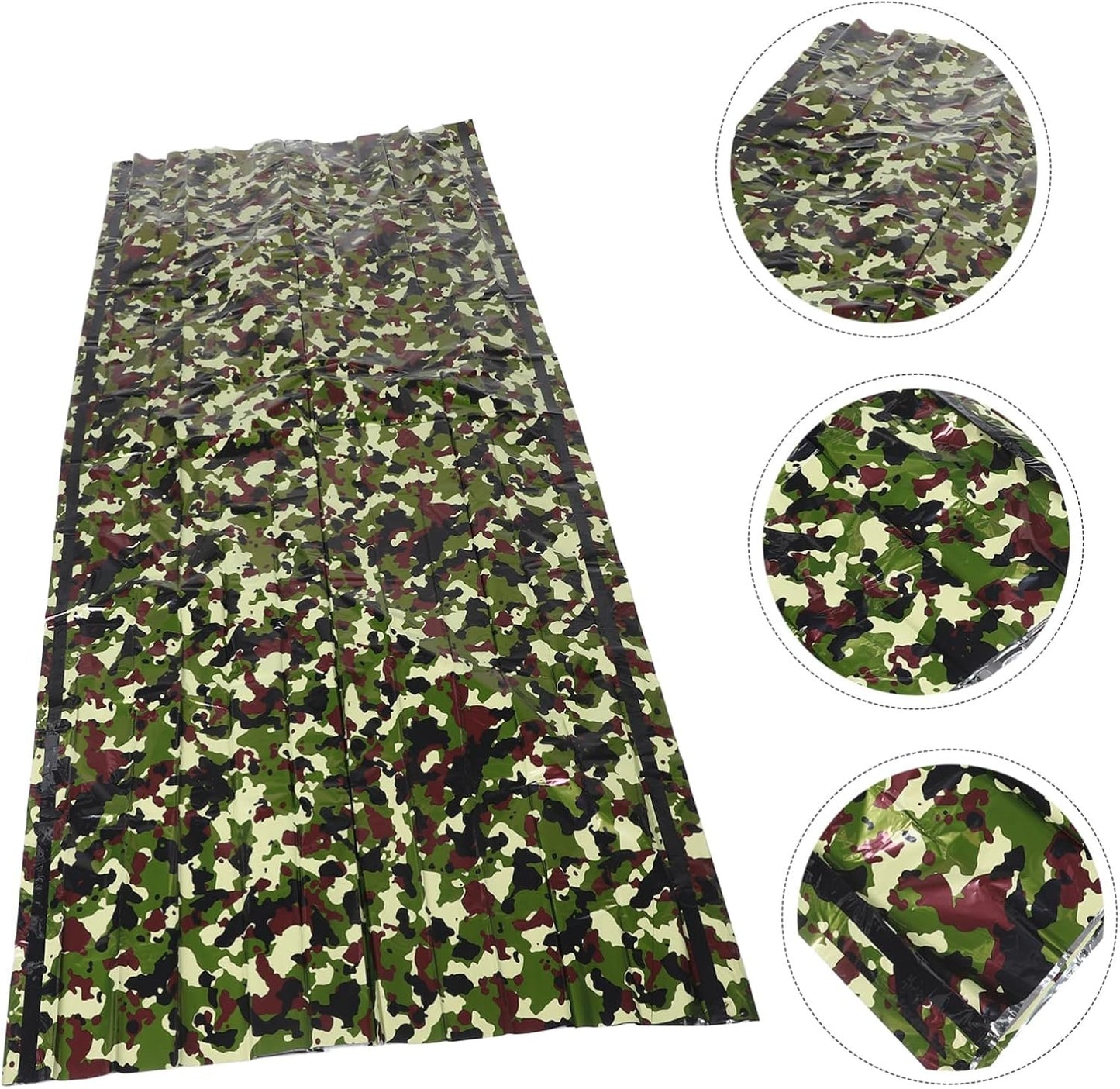 GANAZONO 1Set Emergency Survival Tent Thermal Sack for Camping Hiking Lightweight Portable Emergency Sleeping Tent High Thermal Efficiency Insulation Durable Tear Resistant