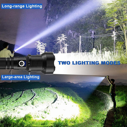 Cinlinso Flashlights High Lumens Rechargeable, 990,000 Lumens Super Bright Led Flashlight, Flash Light with 5 Modes, IPX6 Waterproof, Handheld Powerful Flashlight for Camping, Emergencies