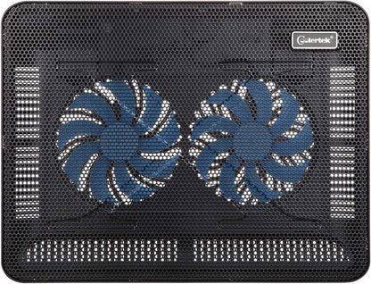 Laptop Cooling Pad, Coolertek Portable Slim Quiet Laptop Notebook Cooler Cooling Pad Stand with 2 Blue LED Fans, USB Powered, Adjustable Angled, Fits 11-14 Inche