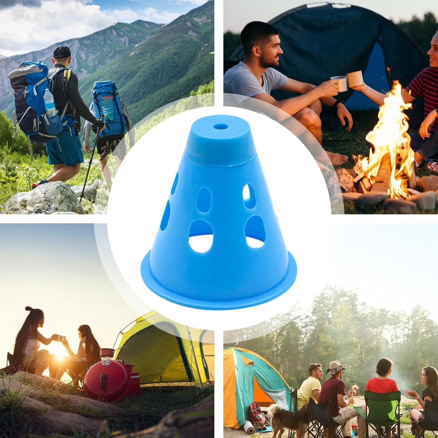 Lighted Tent Stake Covers – Waterproof Anti-Fall Peg Warning Caps for Outdoor Events, Yard Safety Markers, Sports Training Gear, Camping Equipment, Hiking Tools, Nighttime Visibility Enhancers