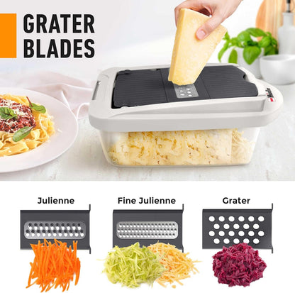 Pro-Series Onion Chopper, Slicer, Vegetable Chopper, Cutter, Dicer, Spiralizer Vegetable Slicer with Container and 8 Blades