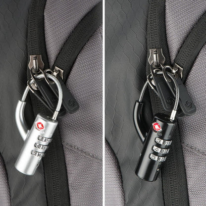 Maizoon TSA Approved Combination Lock 3 Digital Travel Bussiness School for Luggage Backpak Bag Suitcase Baggage Durable Security Stylish Compact Black & Silver 2 Pack