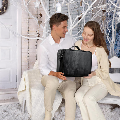 Professional Makeup Bag Large Women's Beauty Case Cosmetic Bag Makeup Bag Makeup Case, Black