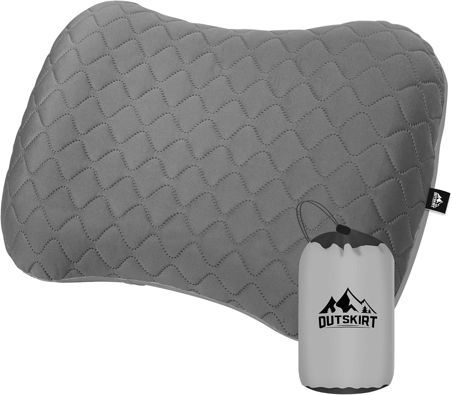 Outskirt Inflatable Camping Pillow, 2 in 1 Removal Inflatable Pillow for Backpacking Camping, Ultralight and Portable Camping Pillows for Traveling, Neck Pillows for Hiking Travel