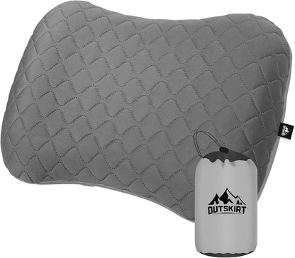 Outskirt Inflatable Camping Pillow, 2 in 1 Removal Inflatable Pillow for Backpacking Camping, Ultralight and Portable Camping Pillows for Traveling, Neck Pillows for Hiking Travel