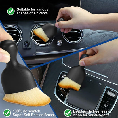 Car Detailing Brushes Duster Cleaning Kits, Soft Hair Dashboard Air Vent Crevice Dusting Detail Cleaner Interior Accessories Tools for Decoration,Automotive,Truck,SUV,RV