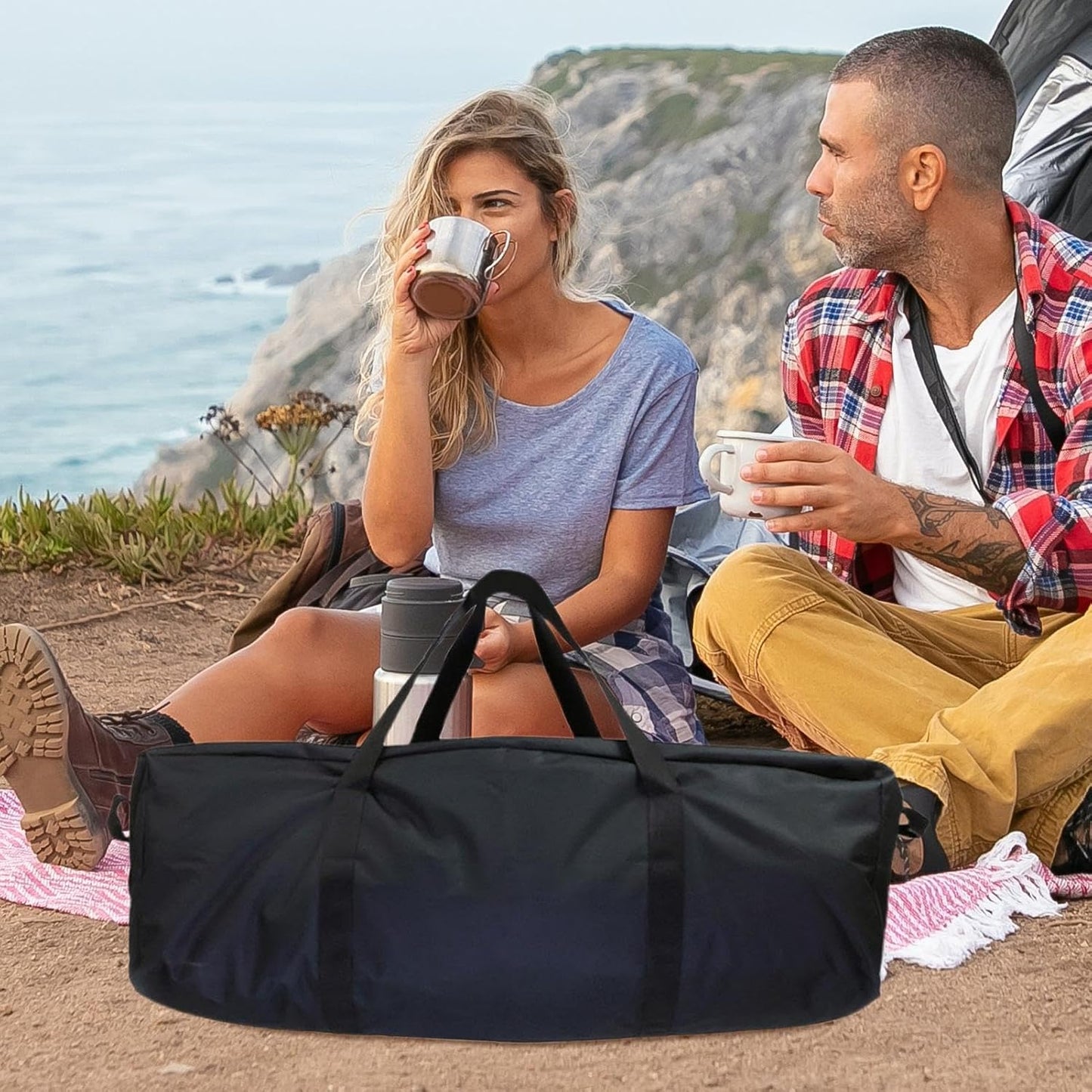 Wrohto Heavy Duty Duffel Bag, Outdoor Gear Storage Bag, Camping Duffel Bag, Oxford Cloth Duffel, Picnic Gear Bag, Hiking Duffel Bag, Travel Storage Duffel, Barbecue Gear Duffel