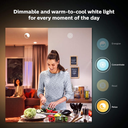 Philips Hue White and Colour Ambiance 6W Equivalent 25W GU10 LED Smart Bulb, Colour Changing Bulb, Bluetooth & Zigbee, Voice Activated with Alexa