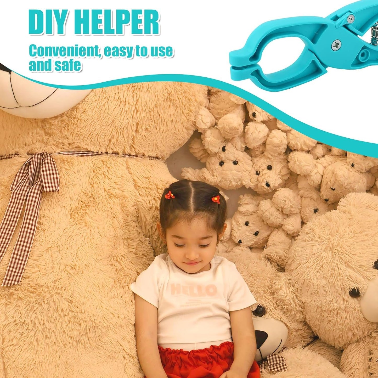 1Pcs Upgraded Safety Eye Tool Auxiliary Tool, Safety Eye Snapper Tool Safety Eye Pliers for Amigurumi Eye Snapper Crochet Tool for Stuffed 5-30mm Animal Eyes Doll Making Supplies(Blue)