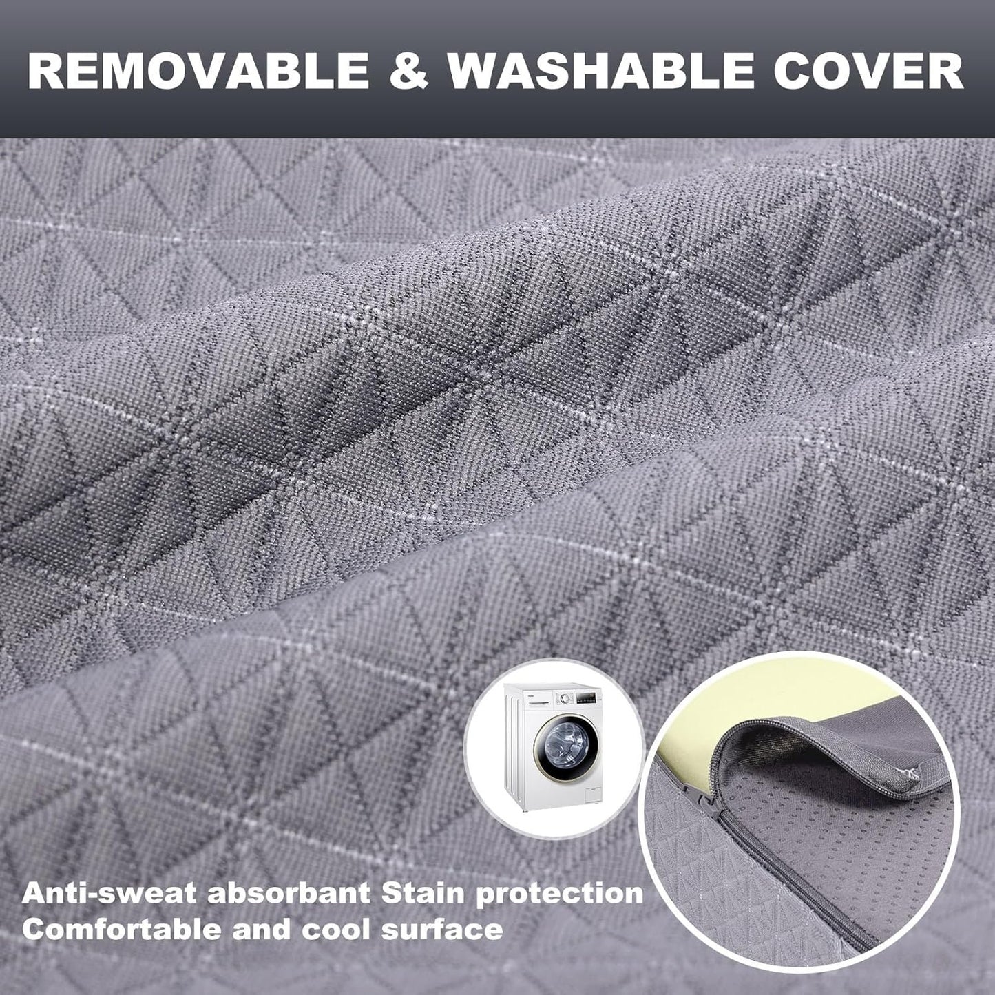 Shinnwa Leg Elevation Pillow Post Surgery with Washable Cover and Handle, Leg Support for Injury Recovery&Pain Relief, Knee Pillow for Sleeping - Grey