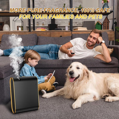 Smart Scent Air Machine for Home, 1500 Sq. Ft Hotel Collection Diffuser with Cold Air Tech, Whole House Fragrance & Low Noise, Bluetooth Scent Air Diffuser for Home, Hotel, Office, Spa(Black)
