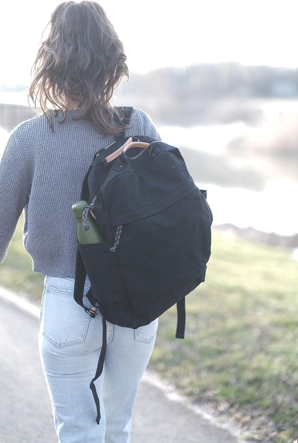 Gootium Canvas Backpack - Vintage Style Cloth Bag Men's Casual Daypack Laptop Outdoor Travel Rucksack