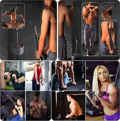 Forearm Wrist Trainer Rope Cable Accessories LAT Pulley System Arm Strength Training for LAT Pulldowns