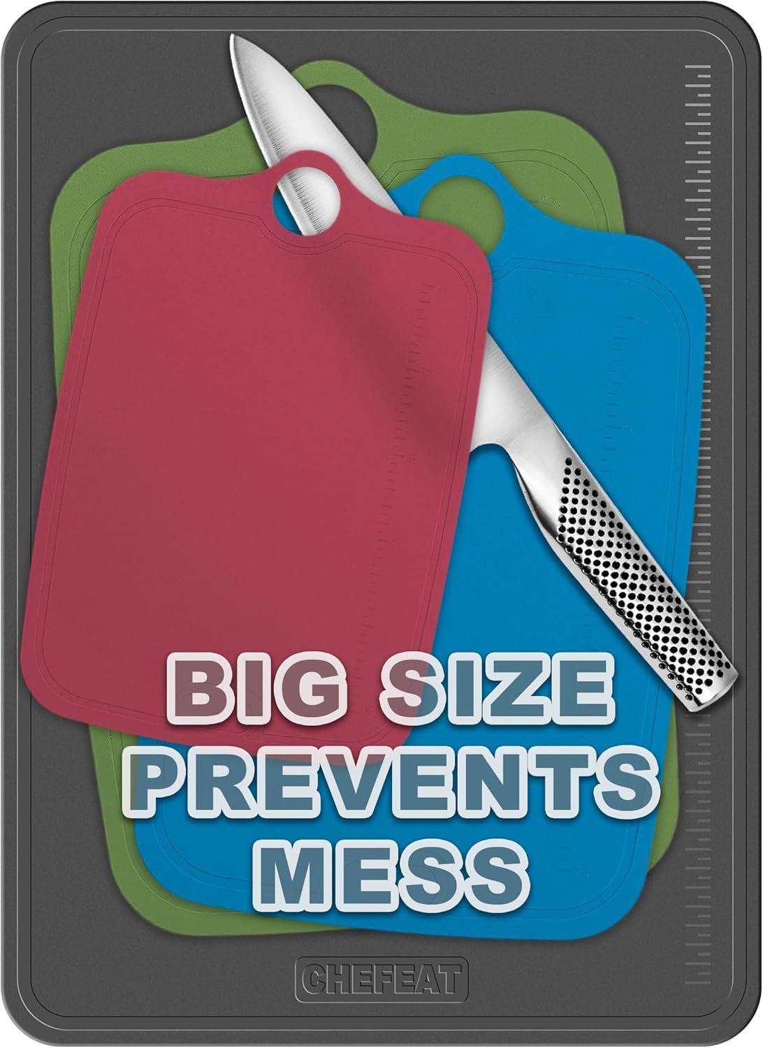 Extra Large TPU Cutting Board 17.3" x 12.6" – Flexible, Knife-Friendly, Scratch-Resistant, Dishwasher Safe, BPA-Free, Double-Sided Chopping Board with Juice Groove for Meat, Vegetables & More