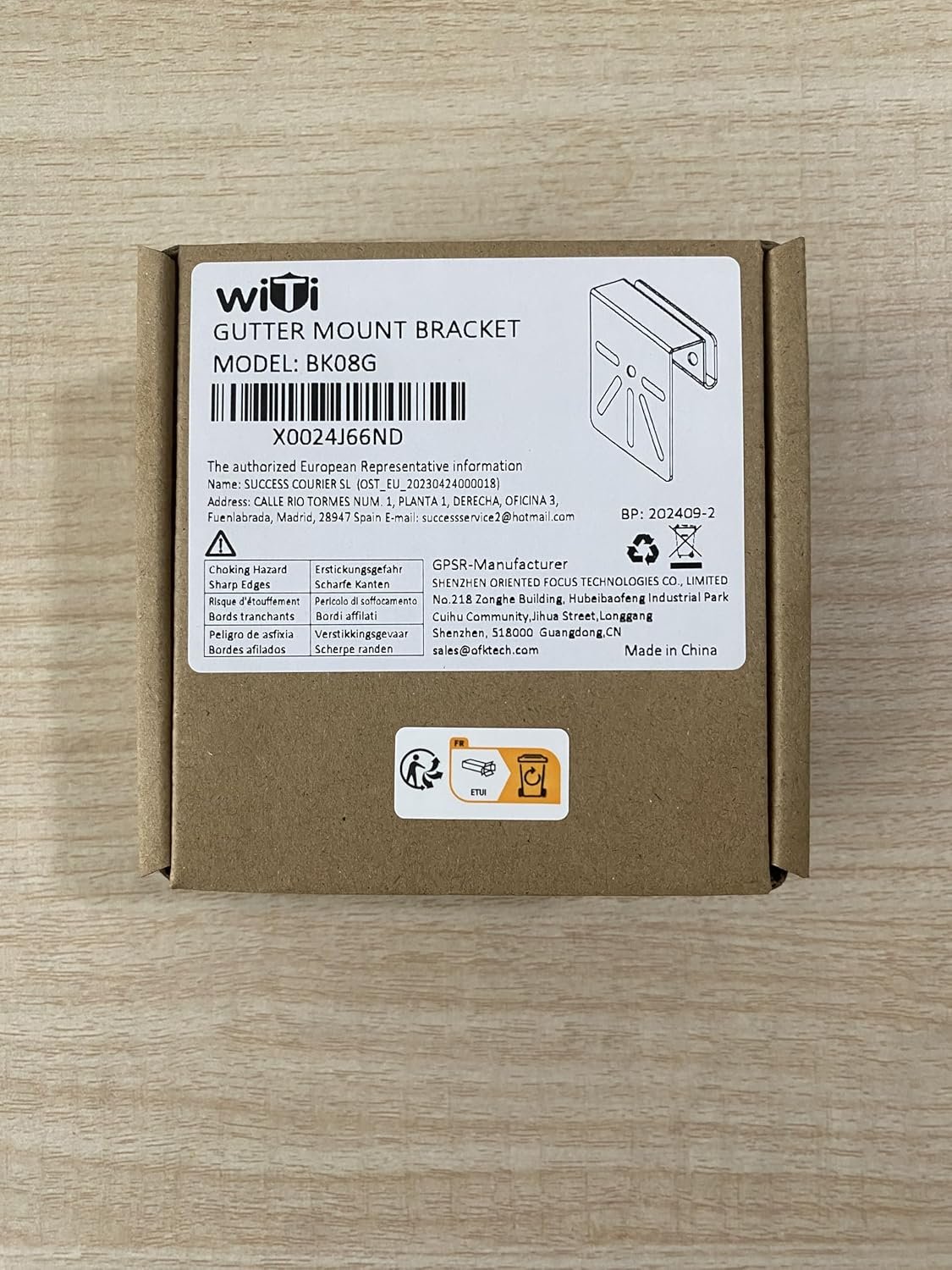 WiTi Gutter Mount Stainless Steel Bracket for Eufy Security SoloCam S340, Solar Security Camera Holder Anti-Rust Screws, No Drill Installation Compatible with IP PTZ DomeCameras Outdoor