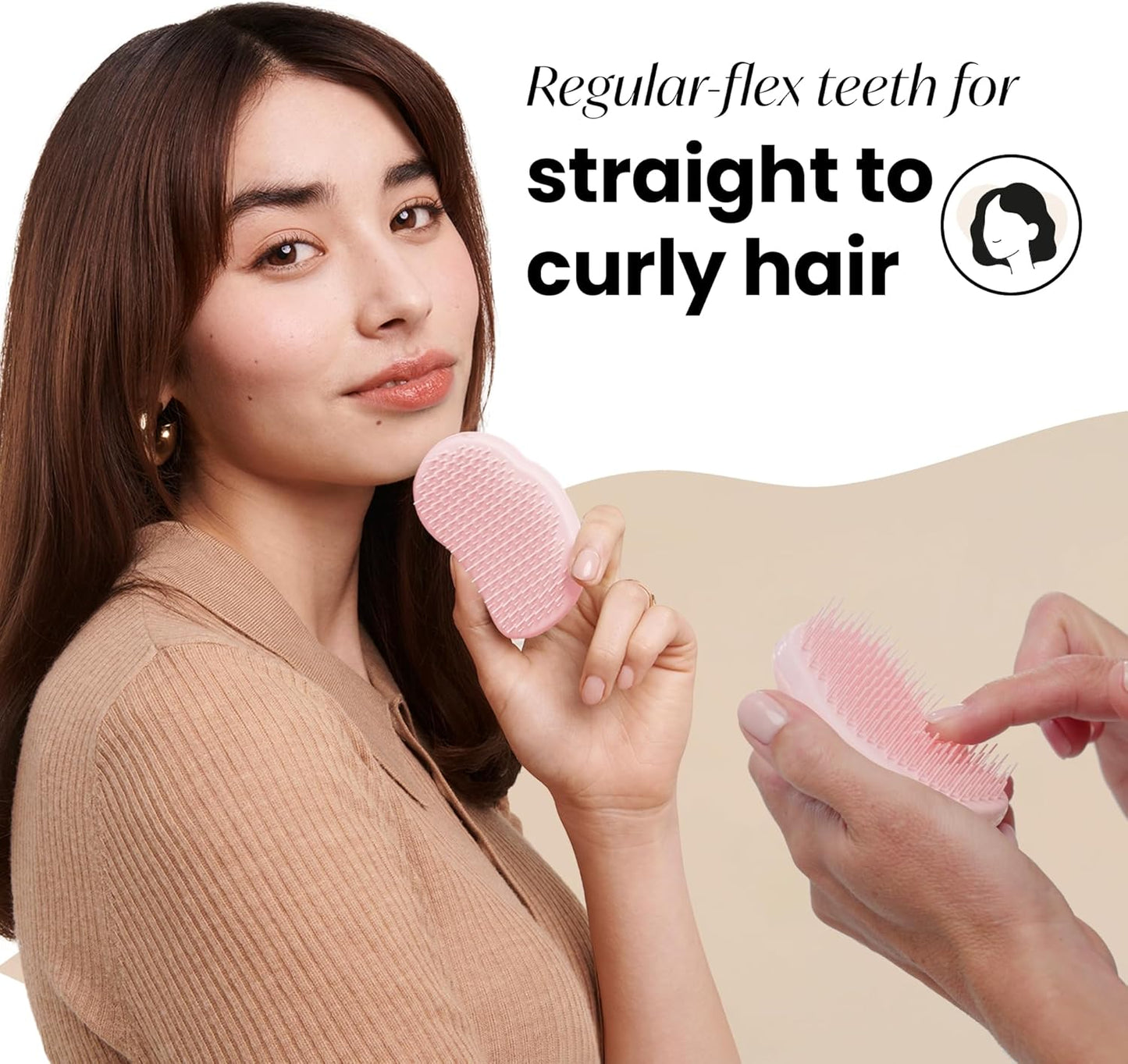Tangle Teezer Original Soft Hair Brush, No Pull - Cares for Fine Hair - Anti-Breakage Comb for Girl - Pink