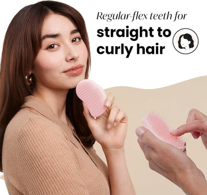 Tangle Teezer Original Soft Hair Brush, No Pull - Cares for Fine Hair - Anti-Breakage Comb for Girl - Pink