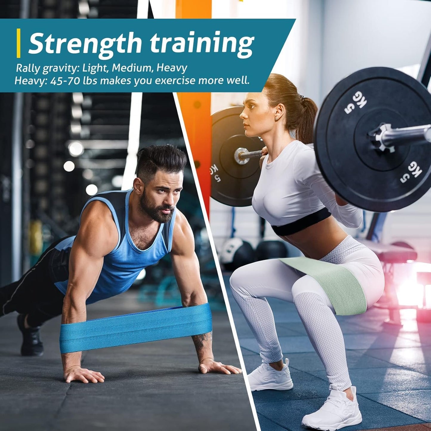 Houselog Resistance Bands Sets Portable Exercise Loops for Legs and Hip 3 Resistance Level Workout Weight Bands with Non-Slip Design Workout Flexbands for Home Gym Office Yoga Pilates