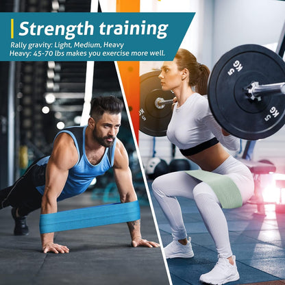 Houselog Resistance Bands Sets Portable Exercise Loops for Legs and Hip 3 Resistance Level Workout Weight Bands with Non-Slip Design Workout Flexbands for Home Gym Office Yoga Pilates
