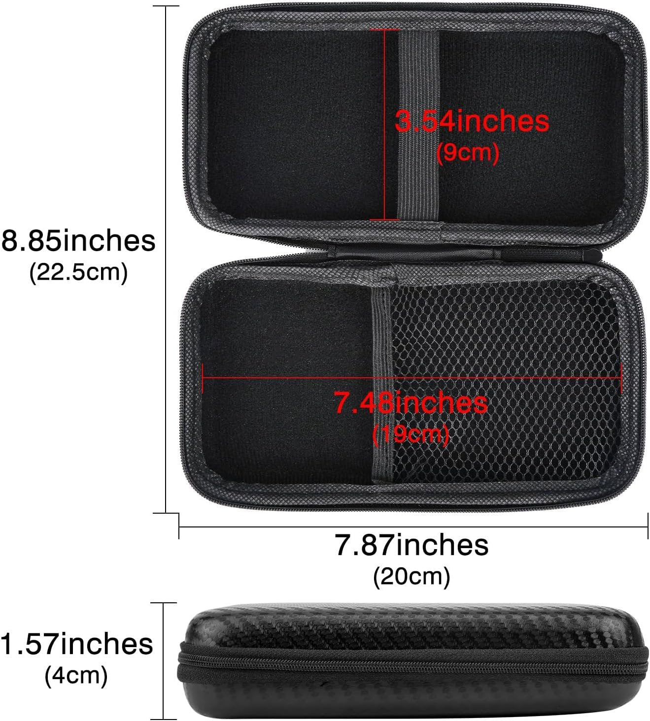 TOCCOOL Portable Solar Charger Storage Box, Black, Compatible with Solar Power Banks, Storage Case