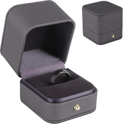 Tesla Smart Ring Black Carbon Fiber Smart Finger Keyring with Box Fit for Tesla Model X/S (12)