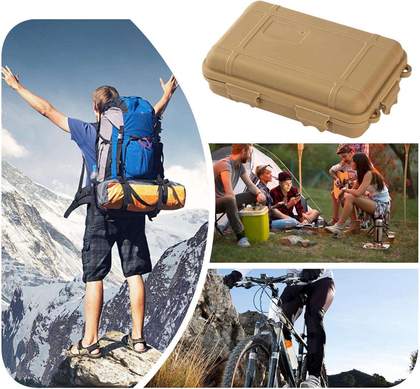 Survival Gear Storage Box, Outdoor Survival Tool Set Box, Waterproof Shockproof Large-Size Sealed Storage Box Pressure-Proof For Outdoor Items