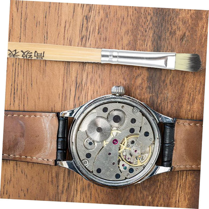 Cabilock 2Pcs Watch Movement Cleaning Brush Soft Bristles for Parts Maintenance Essential Repair Tools for Watchmakers and Enthusiasts