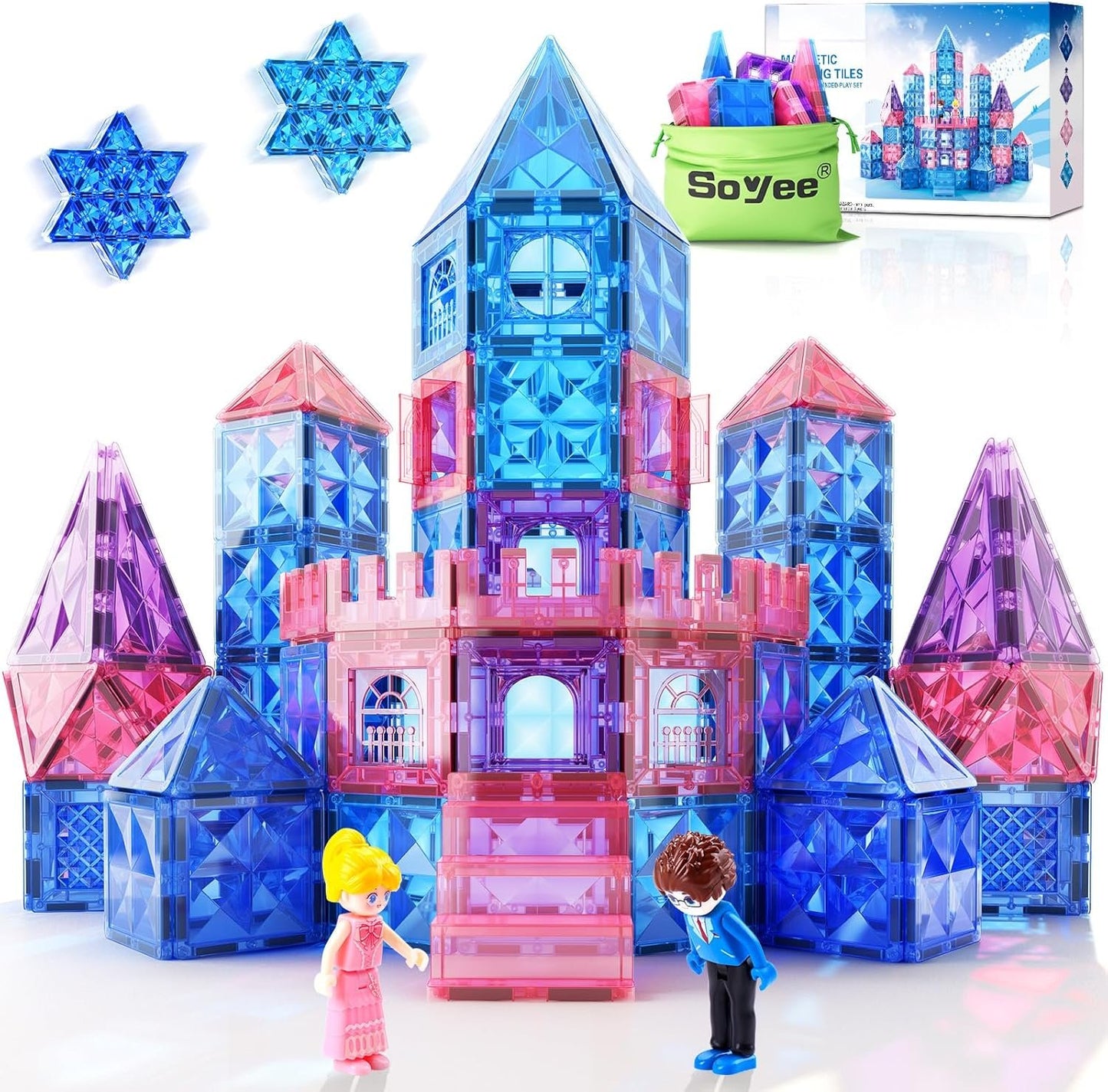 Diamond Magnetic Building Blocks - Princess Toys for 3-8 Year Old Girls & Boys - 3 4 5 6 Year Old Girl Birthday Xmas Present