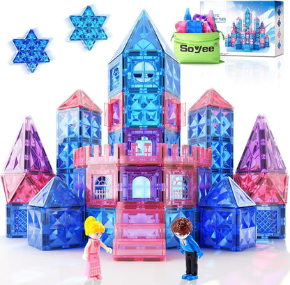 Diamond Magnetic Building Blocks - Princess Toys for 3-8 Year Old Girls & Boys - 3 4 5 6 Year Old Girl Birthday Xmas Present