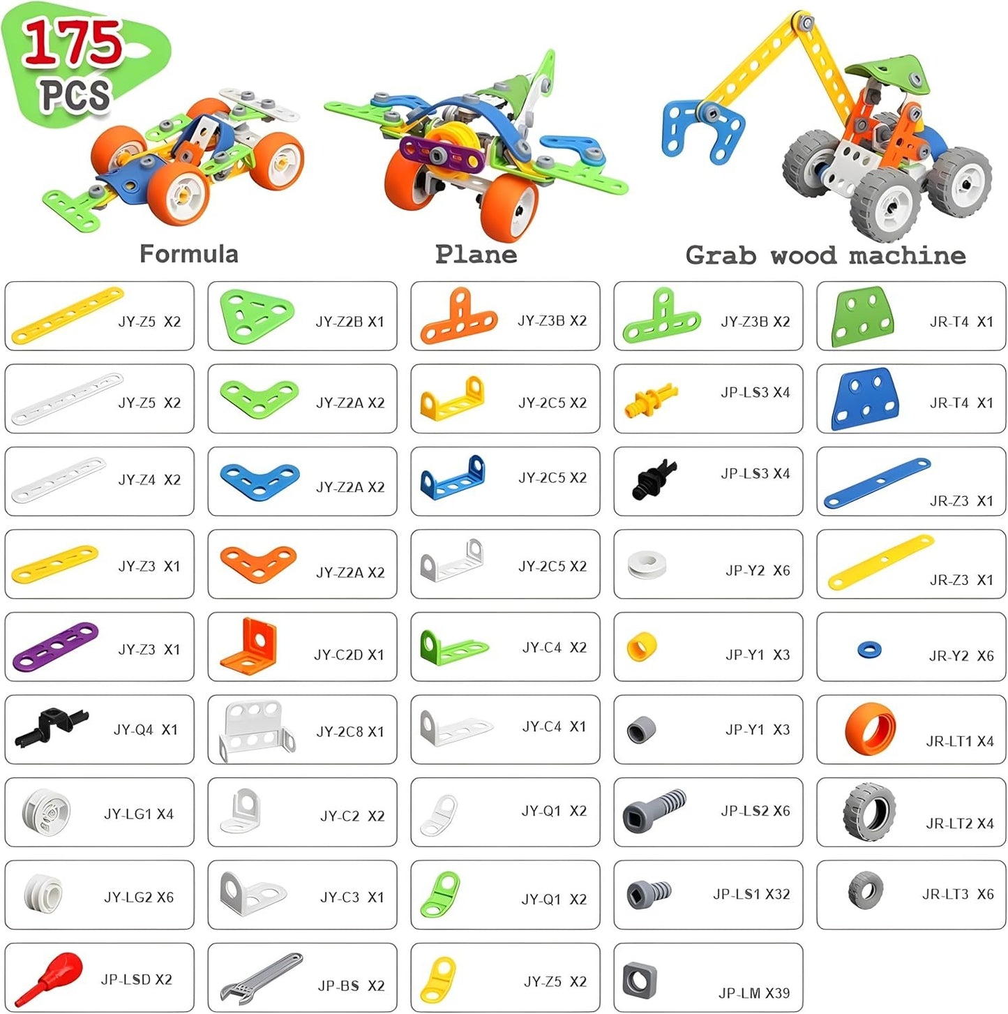 MOONTOY 175 Pieces STEM Toys for 4 5 6 7 8+ Year Old Boys Erector Sets Kits Building Toys for Kids Ages 4-8 4-6 5-7 6-8 Best Birthday Gift 6 Year Old Boy Gifts Creative Learning Games Steam Activities