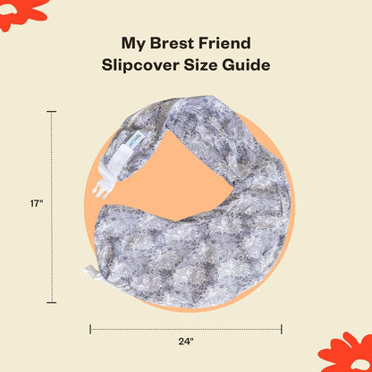 My Brest Friend Nursing Pillow - Midnight Poppy,Grey. Black