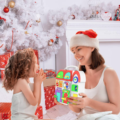 Montessori Busy Board for Toddlers 1-3 with Music, 20+ Activity Toddler Educational Toys Age 1-2, Learning Toy for 1 2 3 Year Old Boy Girl Christmas Birthday Gift
