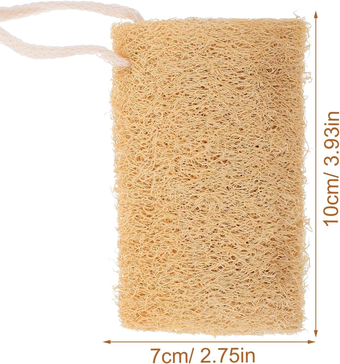 VALICLUD 4Pcs Natural Loofah Scrubber Dish Washing Tool Soft Absorbent Cleaning Sponge for Kitchen Use