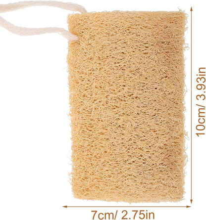 VALICLUD 4Pcs Natural Loofah Scrubber Dish Washing Tool Soft Absorbent Cleaning Sponge for Kitchen Use
