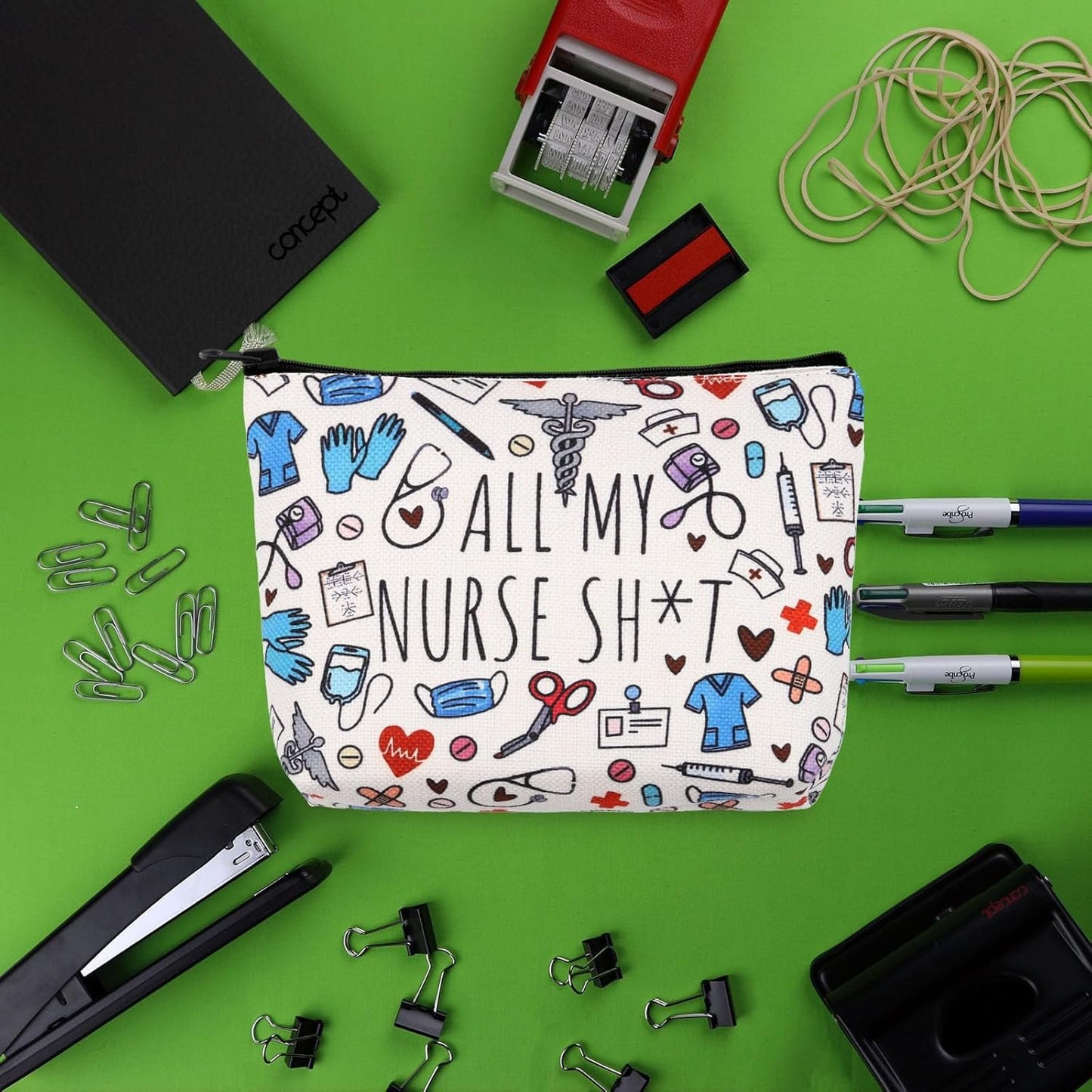 Nurse Makeup Bag Nurse Accessories ER Nurse G-ift Nurse Survival Kit ICU Nurse G-ift ER Nurse G-ift Nurse Appreciation Makeup Bag Nurse Graduation G-ift (All My Nurse ca)